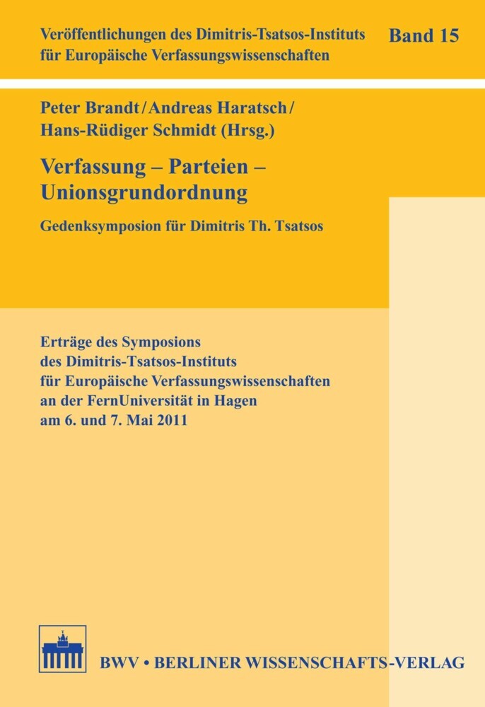 Verfassung - Parteien - Unionsgrundordnung main product photo