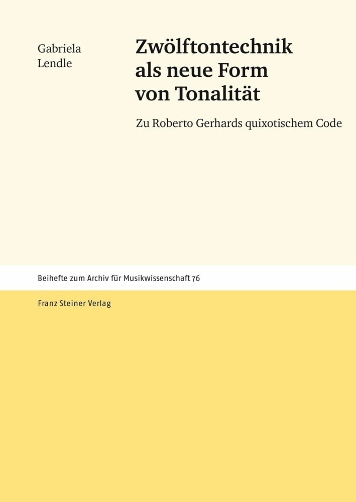 Zwölftontechnik als neue Form von Tonalität main product photo