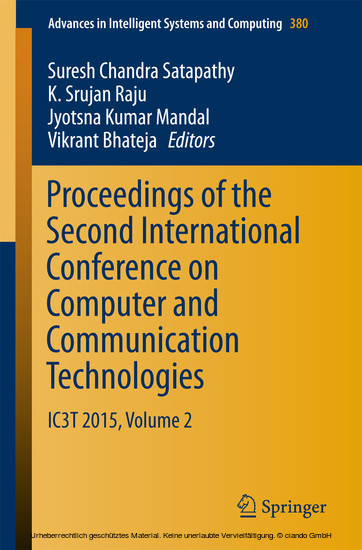 Proceedings of the Second International Conference on Computer and Communication Technologies main product photo