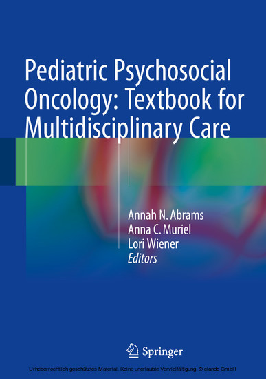Pediatric Psychosocial Oncology: Textbook for Multidisciplinary Care main product photo