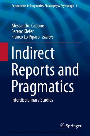 Indirect Reports and Pragmatics main product photo