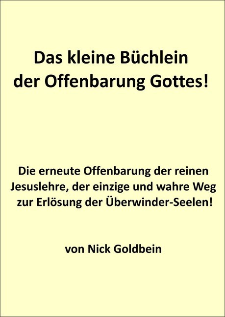 Das kleine Büchlein der Offenbarung Gottes main product photo