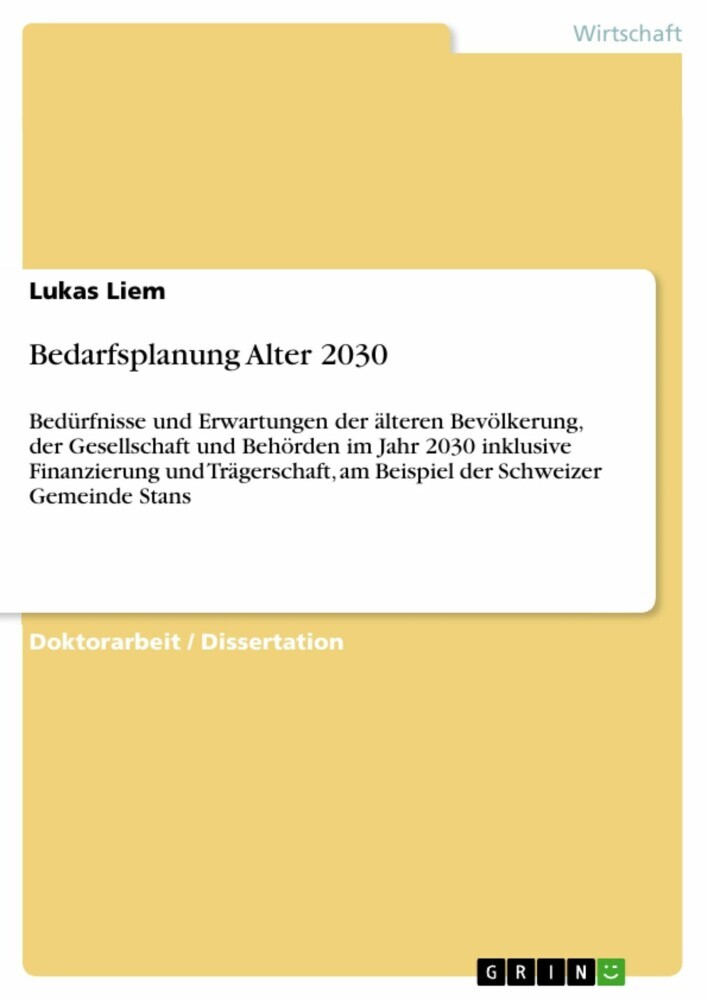 Bedarfsplanung Alter 2030 main product photo