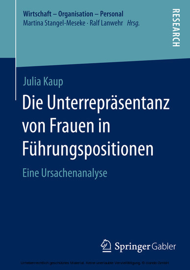 Die Unterrepräsentanz von Frauen in Führungspositionen main product photo