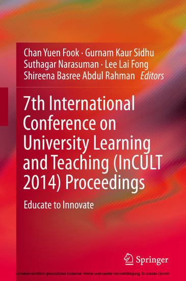 7th International Conference on University Learning and Teaching (InCULT 2014) Proceedings main product photo
