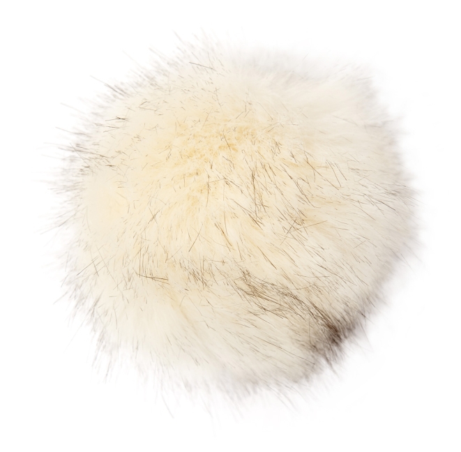 Pompon Kunstfell creme-schwarz main product photo