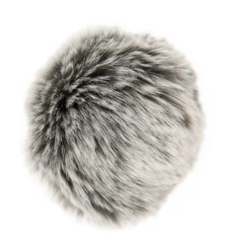 Pompon Kunstfell grau-silber