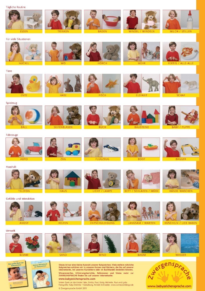 Babyzeichen-Plakat: Wichtigste Starterzeichen main product photo