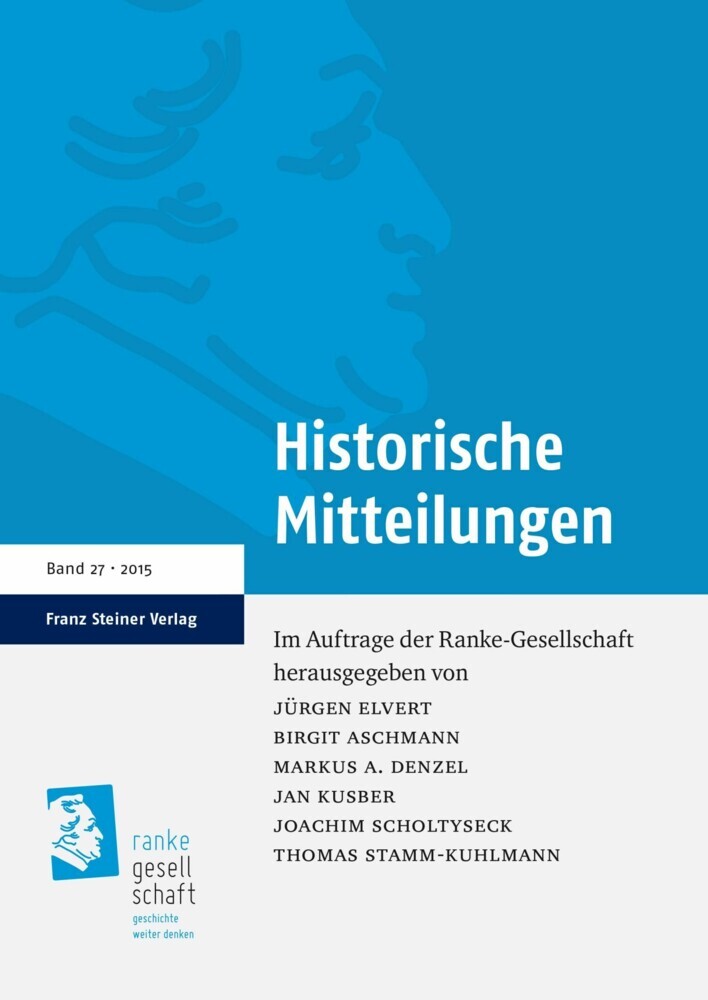 Historische Mitteilungen 27 (2015) main product photo