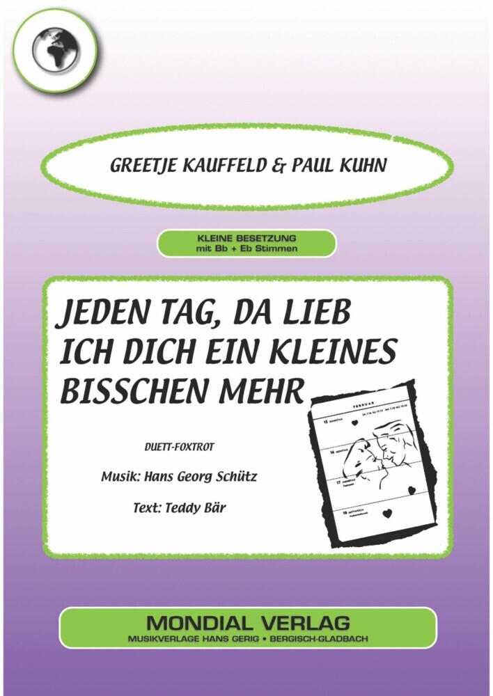 Jeden Tag, da lieb ich dich ein kleines bisschen mehr main product photo