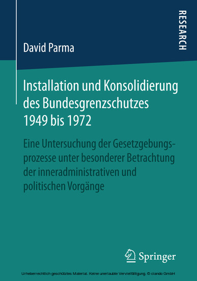 Installation und Konsolidierung des Bundesgrenzschutzes 1949 bis 1972 main product photo