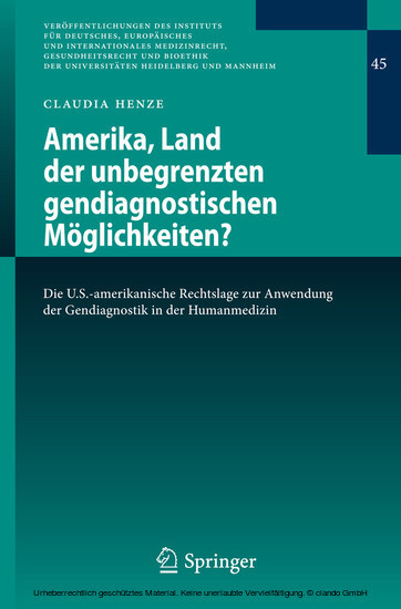 Amerika, Land der unbegrenzten gendiagnostischen Möglichkeiten? main product photo
