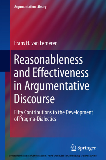 Reasonableness and Effectiveness in Argumentative Discourse main product photo