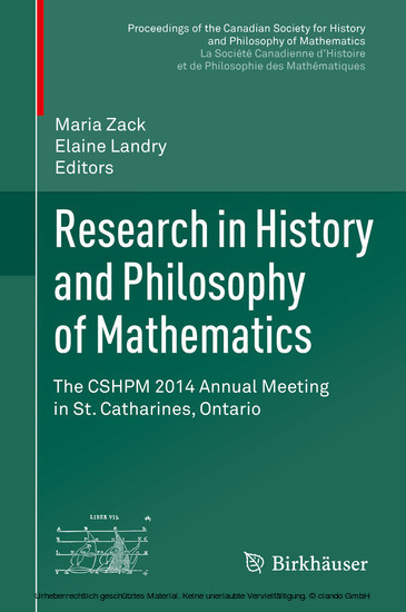Research in History and Philosophy of Mathematics main product photo