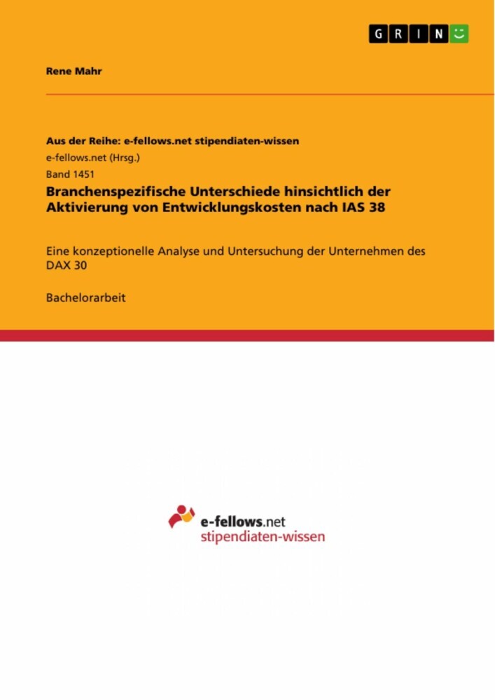 Branchenspezifische Unterschiede hinsichtlich der Aktivierung von Entwicklungskosten nach IAS 38 main product photo