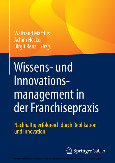 Wissens- und Innovationsmanagement in der Franchisepraxis main product photo
