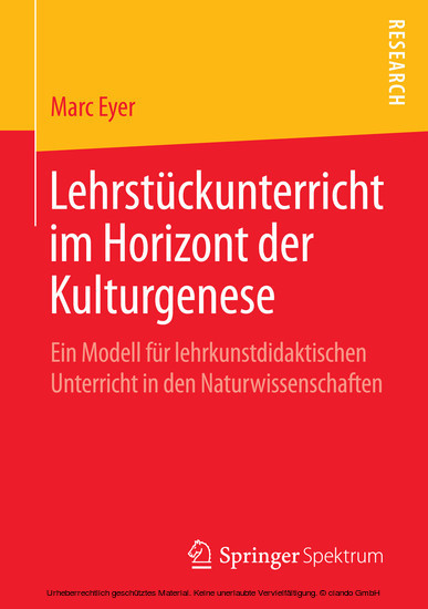 Lehrstückunterricht im Horizont der Kulturgenese main product photo