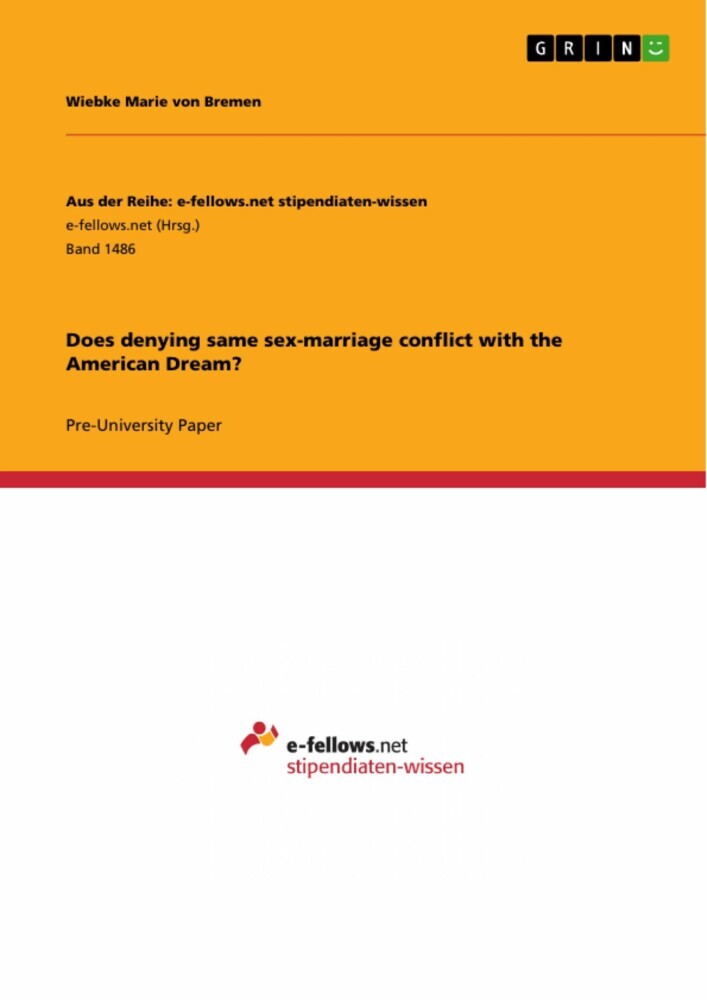 Does denying same sex-marriage conflict with the American Dream? main product photo