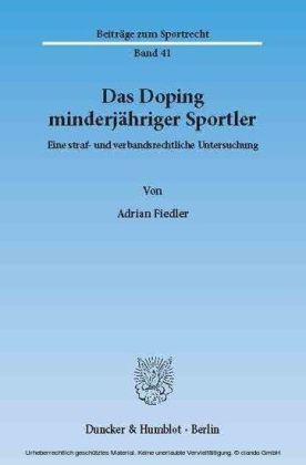 Das Doping minderjähriger Sportler.