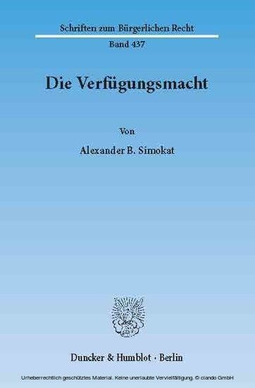 Die Verfügungsmacht. main product photo
