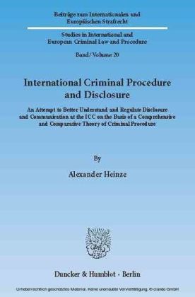 International Criminal Procedure and Disclosure.