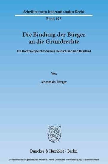Die Bindung der Bürger an die Grundrechte. main product photo