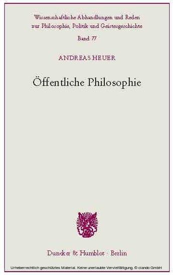 Öffentliche Philosophie. main product photo