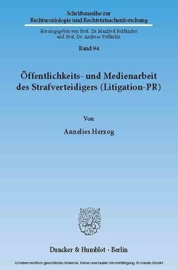 Öffentlichkeits- und Medienarbeit des Strafverteidigers (Litigation-PR). main product photo