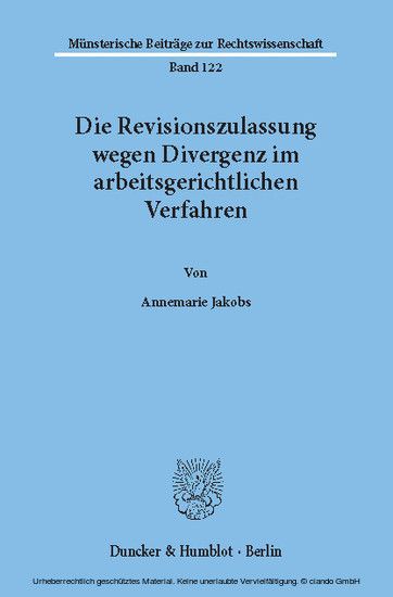 Die Revisionszulassung wegen Divergenz im arbeitsgerichtlichen Verfahren. main product photo