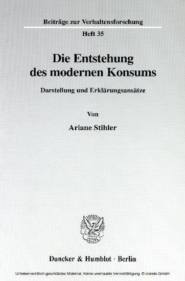 Die Entstehung des modernen Konsums. main product photo