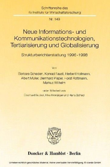 Neue Informations- und Kommunikationstechnologien, Tertiarisierung und Globalisierung. main product photo