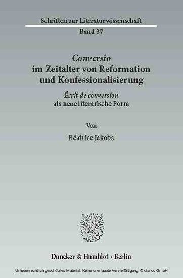 ?Conversio? im Zeitalter von Reformation und Konfessionalisierung. main product photo