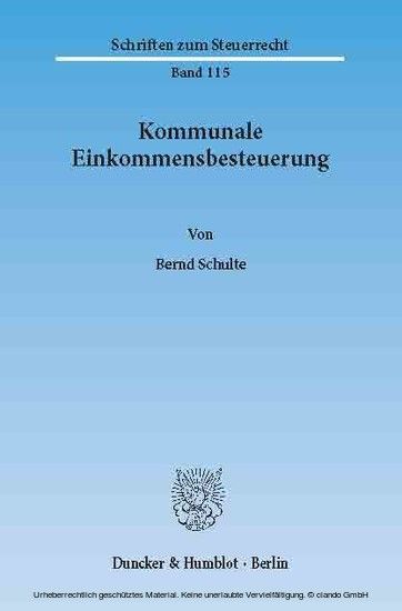 Kommunale Einkommensbesteuerung. main product photo