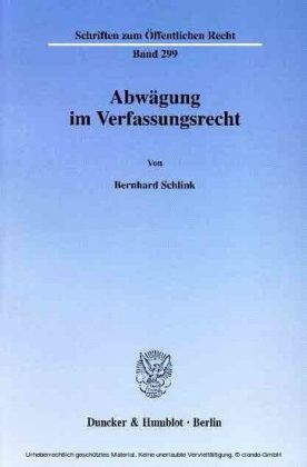 Abwägung im Verfassungsrecht.