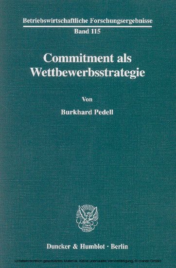 Commitment als Wettbewerbsstrategie. main product photo
