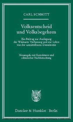 Volksentscheid und Volksbegehren.