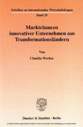 Marktchancen innovativer Unternehmen aus Transformationsländern.