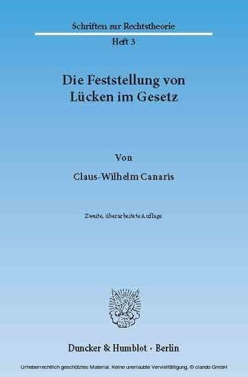 Die Feststellung von Lücken im Gesetz. main product photo