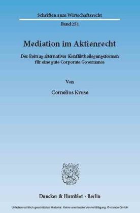 Mediation im Aktienrecht.