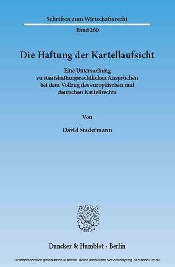 Die Haftung der Kartellaufsicht. main product photo