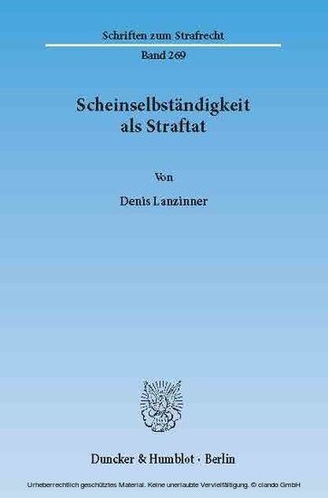 Scheinselbständigkeit als Straftat. main product photo