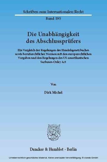 Die Unabhängigkeit des Abschlussprüfers. main product photo