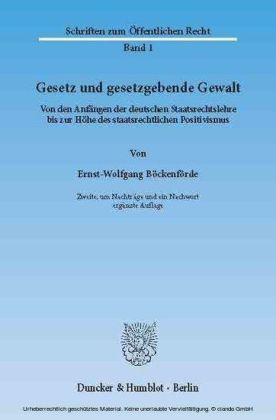 Gesetz und gesetzgebende Gewalt.