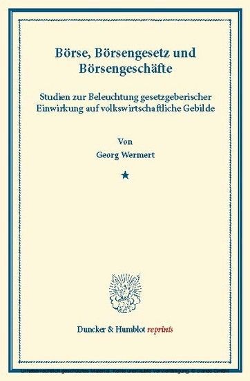 Börse, Börsengesetz und Börsengeschäfte. main product photo