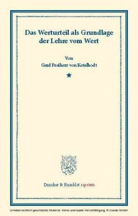 Das Werturteil