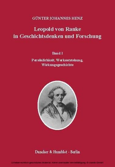 Leopold von Ranke in Geschichtsdenken und Forschung. main product photo