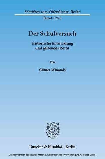 Der Schulversuch. main product photo