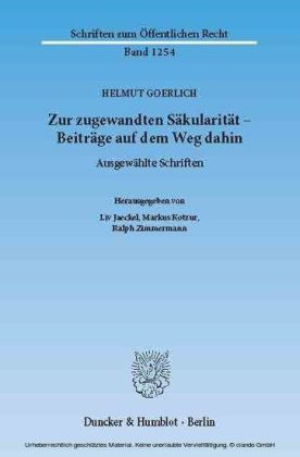 Zur zugewandten Säkularität - Beiträge auf dem Weg dahin.