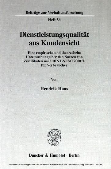Dienstleistungsqualität aus Kundensicht. main product photo