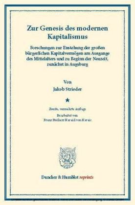 Zur Genesis des modernen Kapitalismus.